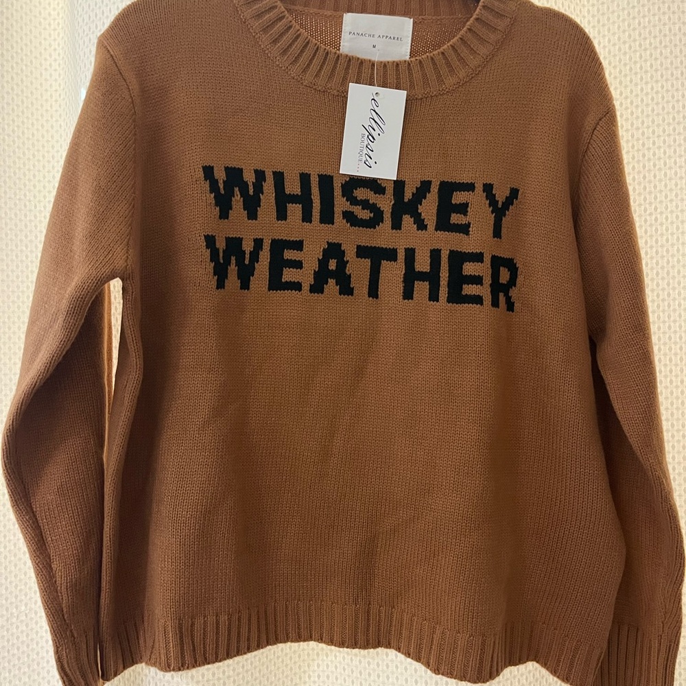 Whiskey Weather Brown Crew Neck Sweater